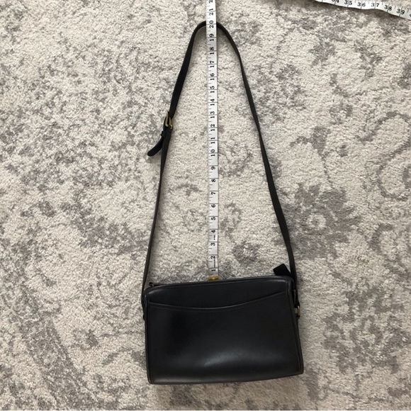 Vintage Coach Black Rectangle Soft Leather Purse Shoulder Bag w/Serial Number - Picture 15 of 16